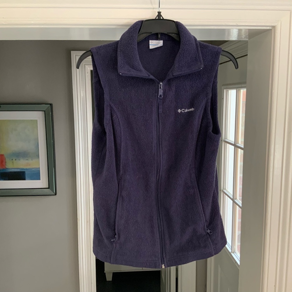 Columbia Women's Purple Fleece Vest - Lightweight Zip-Up